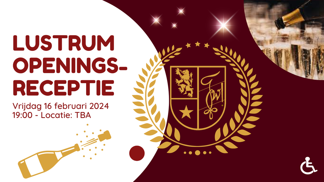 Banner Lustrum Openingsreceptie
